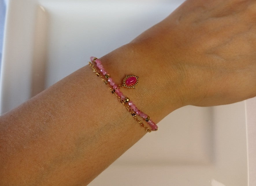 Pink Stone Bracelet
