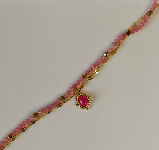 Pink Stone Bracelet