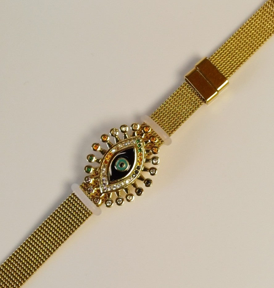 Dark Blue Evileye Watch Bracelet