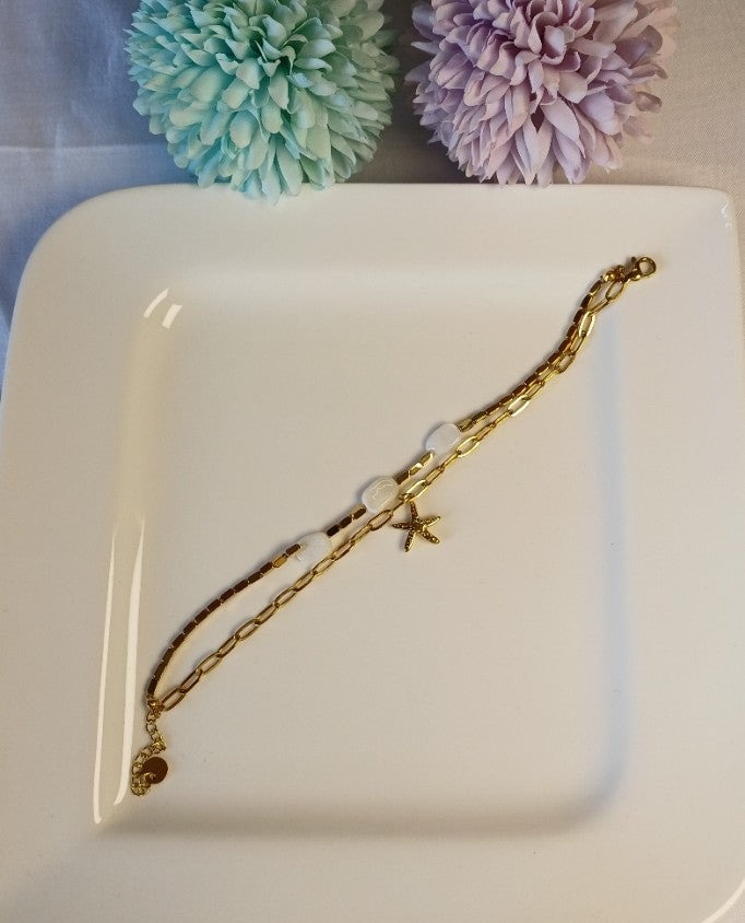 Starfish White Bracelet