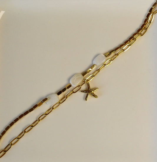 Starfish White Bracelet