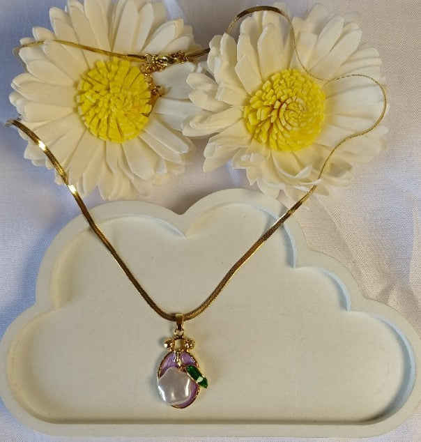 Purple Pendant Necklace