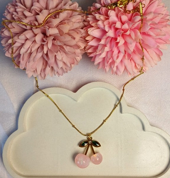 Pink cherry Necklace