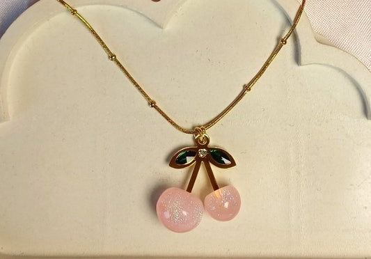 Pink cherry Necklace