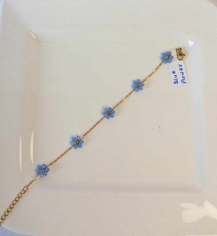 Blue Flower Bracelet
