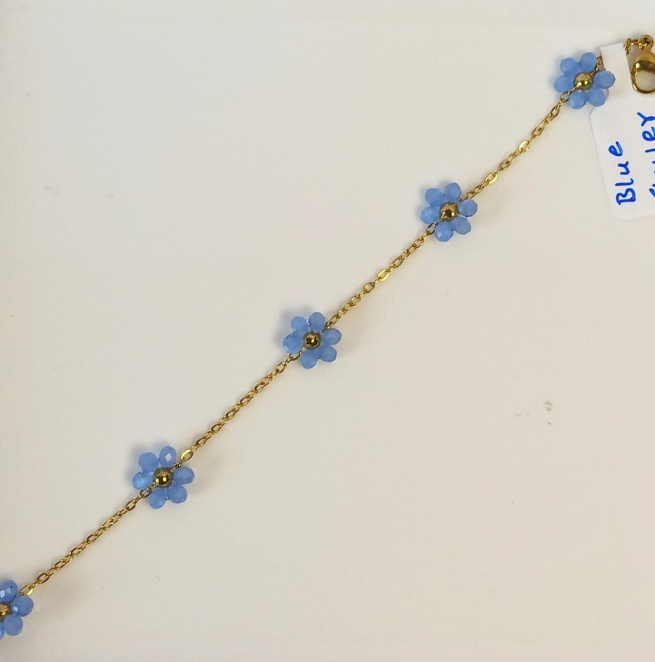 Blue Flower Bracelet