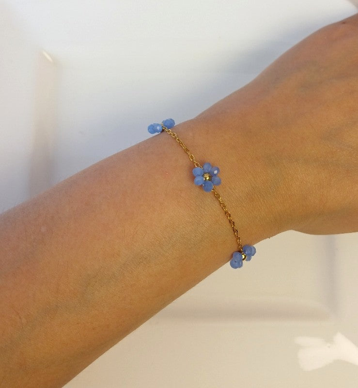 Blue Flower Bracelet
