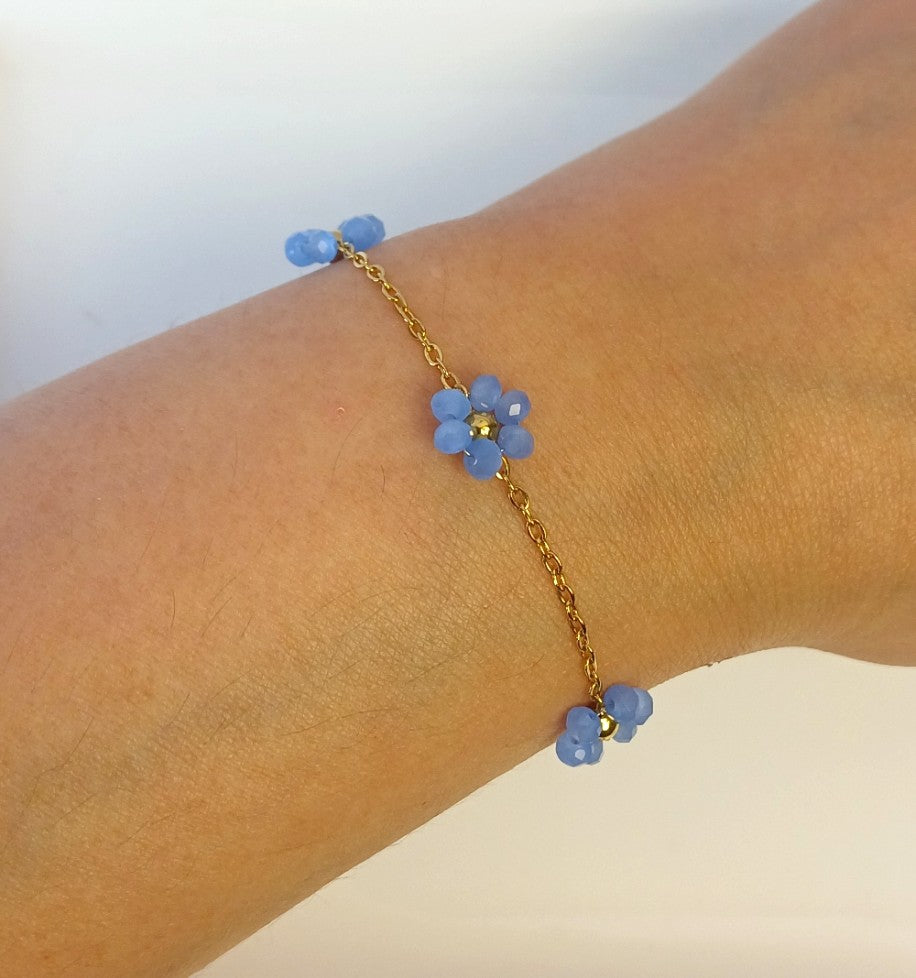 Blue Flower Bracelet