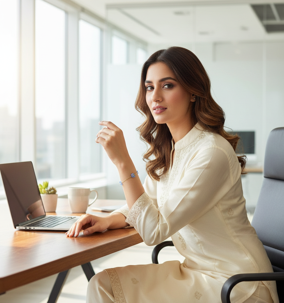 Blue Flower Bracelet