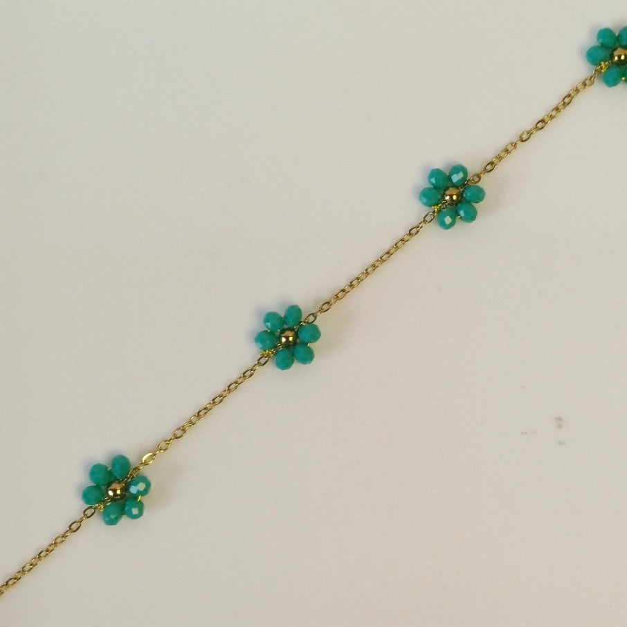 Green Flower Bracelet