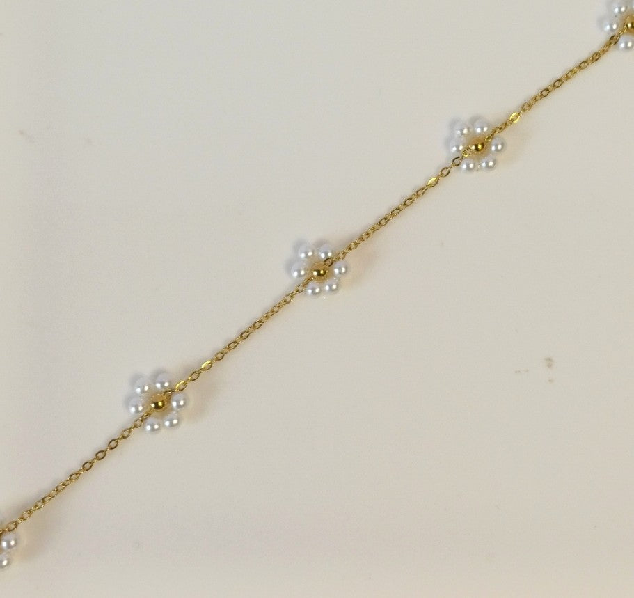 White Flower Bracelet