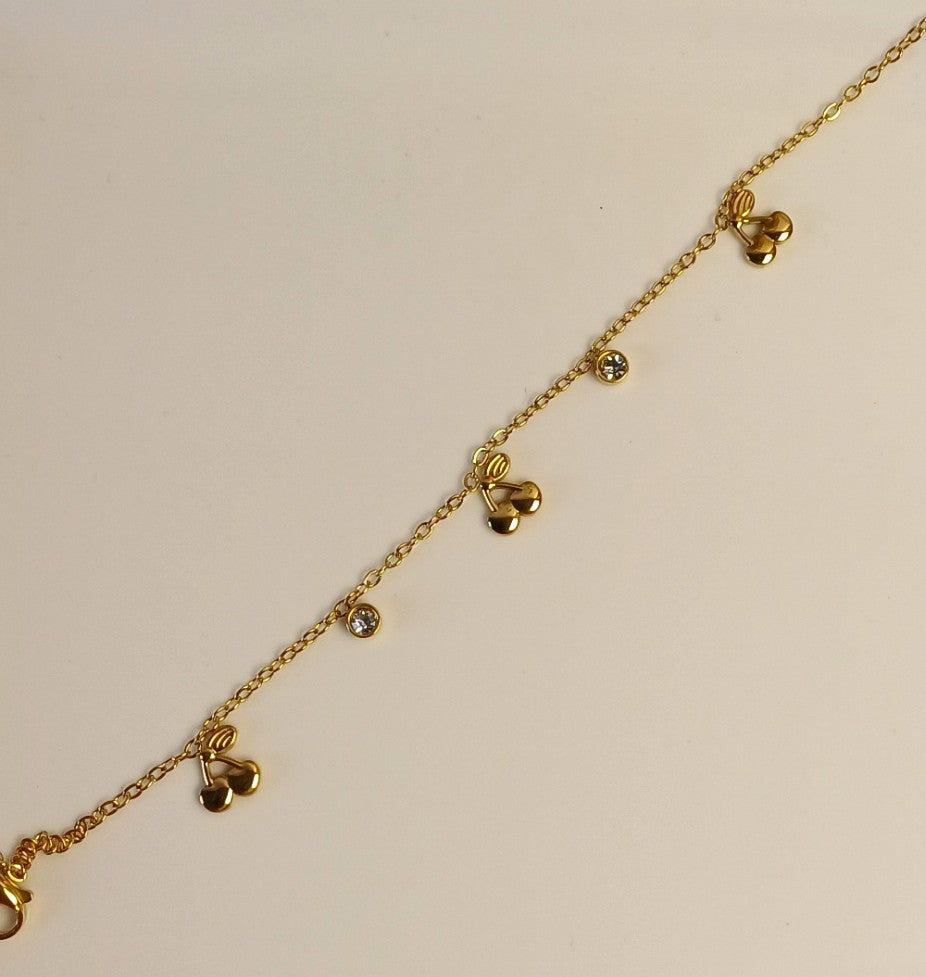 Golden Cherry Bracelet