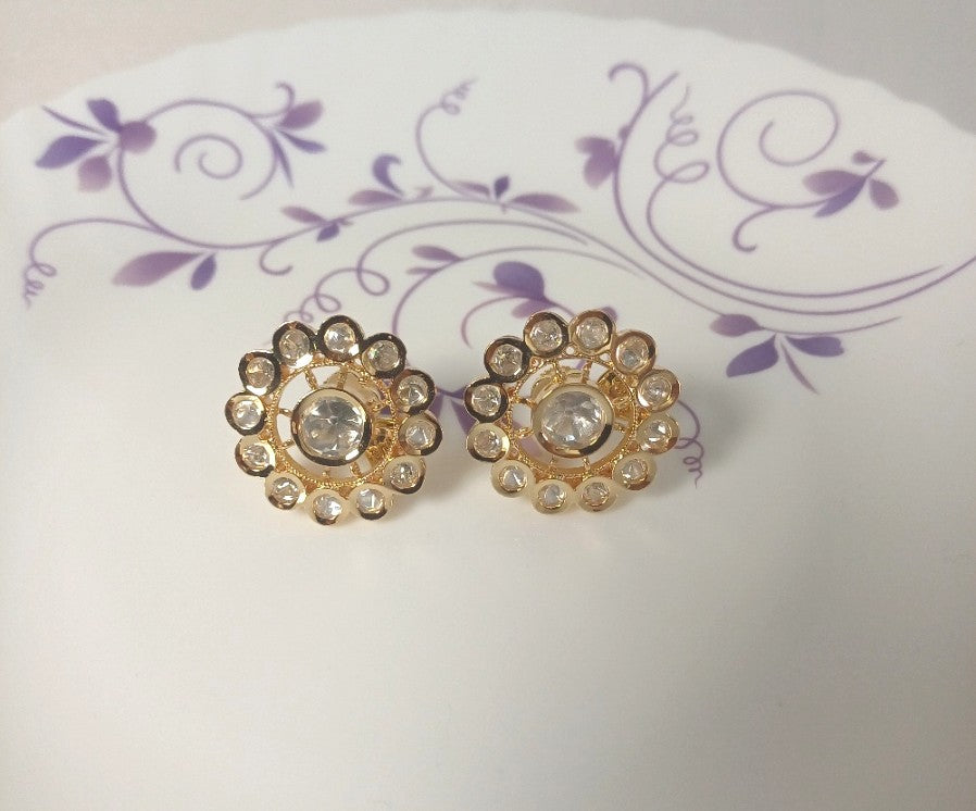 Kundan Flower Stud