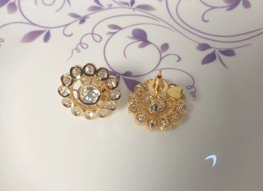 Kundan Flower Stud