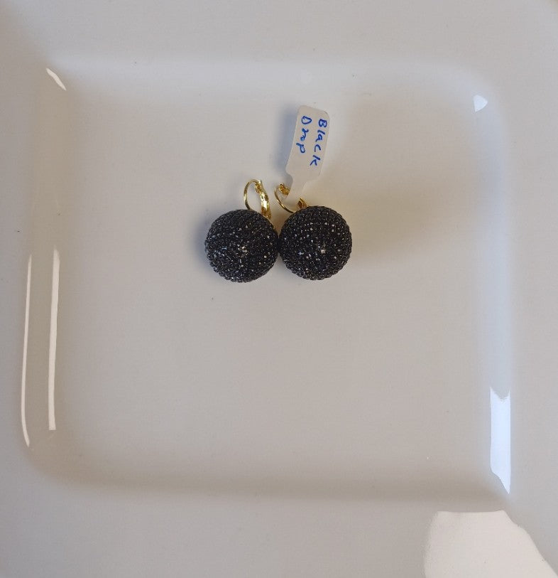 Black Drop Earring