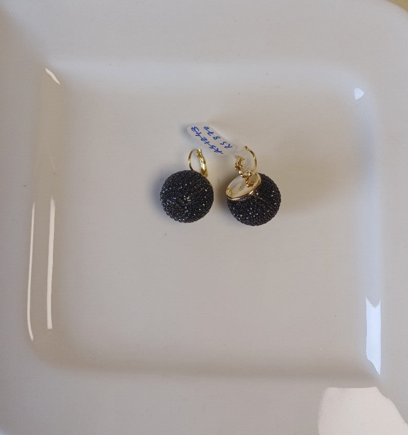 Black Drop Earring