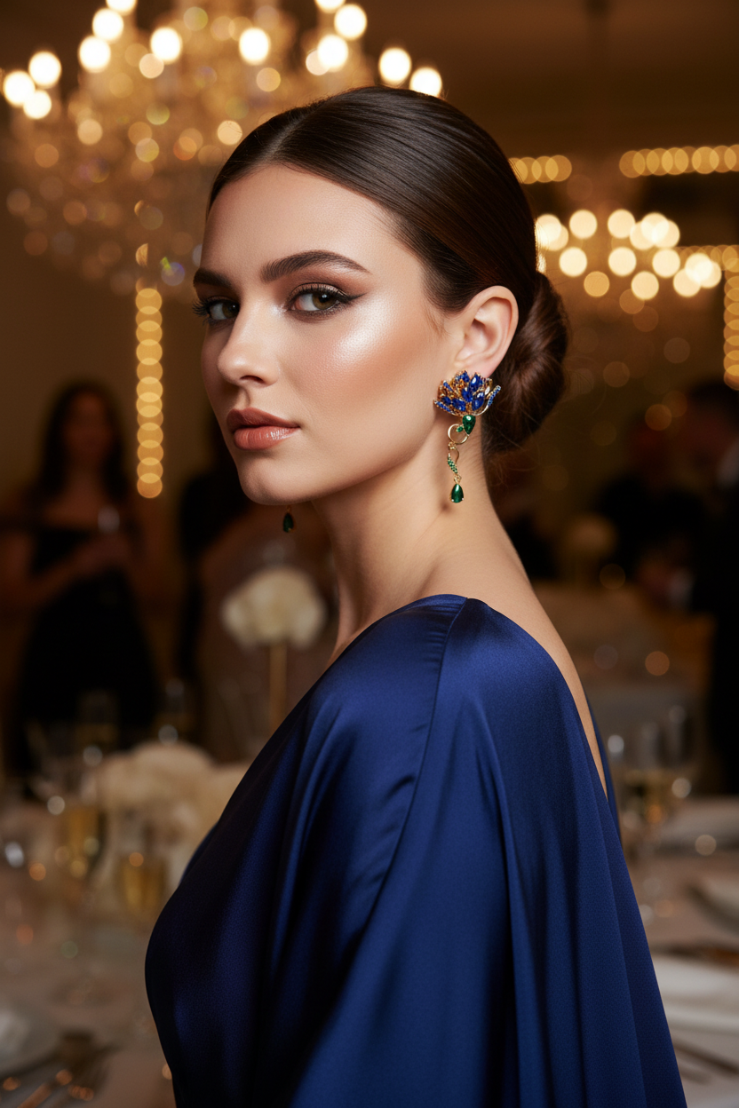 Blue Flower Earring