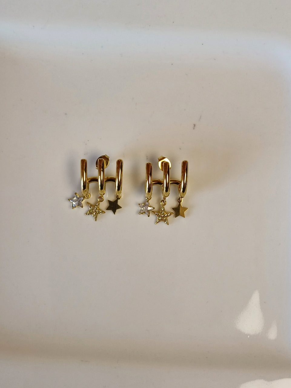 3 Star Earrings