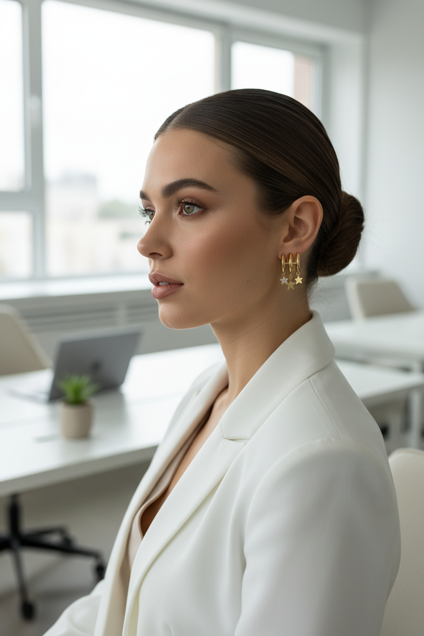 3 Star Earrings