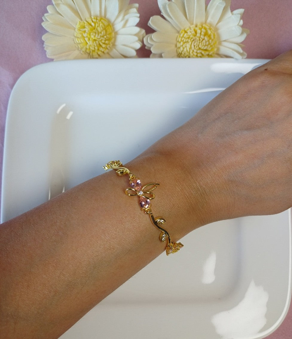 Bow 1 Bracelet - Pink