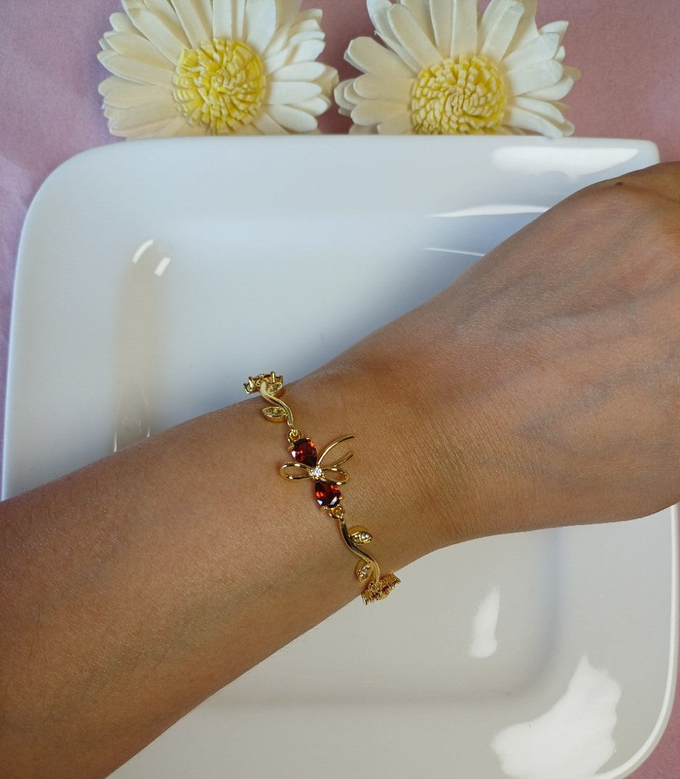 Bow 2 Bracelet - Red
